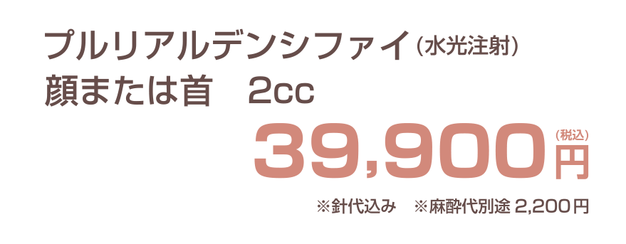 プルリアルデンシファイの費用