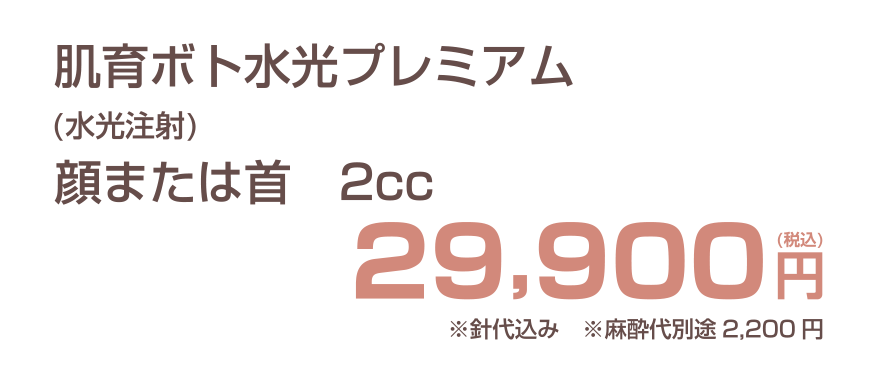 肌育ボト水光プレミアムの費用