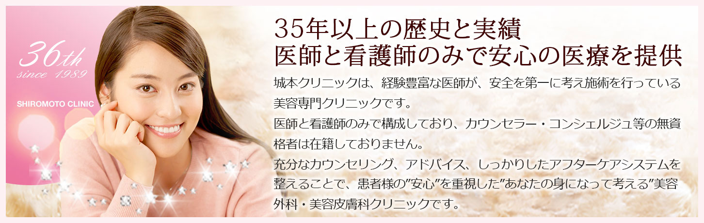35年以上の歴史と実績、そして信頼を誇る美容外科
