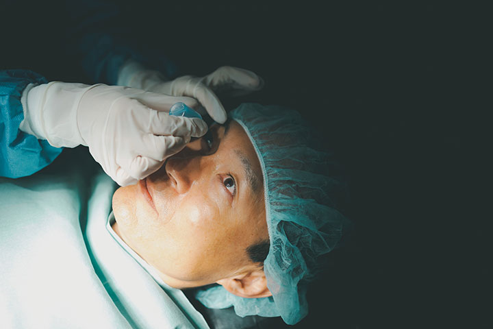 埋没法の手術時に行う目薬は何?